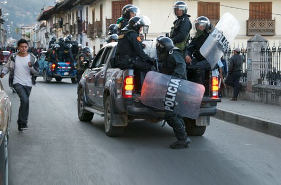 Millitär in Cajamarca