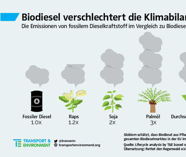 Biodiesel verschlechtert die Klimabilanz
