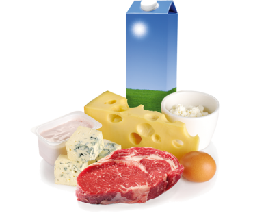 Milch, Käse und Fleisch