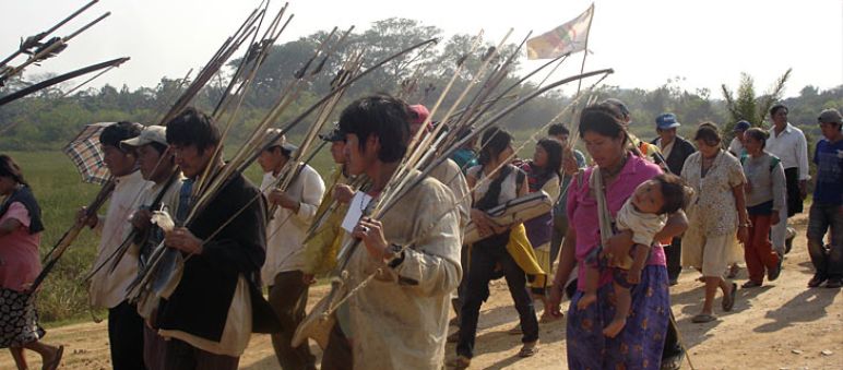 Protestmarsch der Indigenen Protestierende Indigene