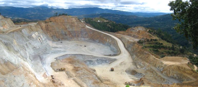 Tagebau einer Goldmine in Guatemala