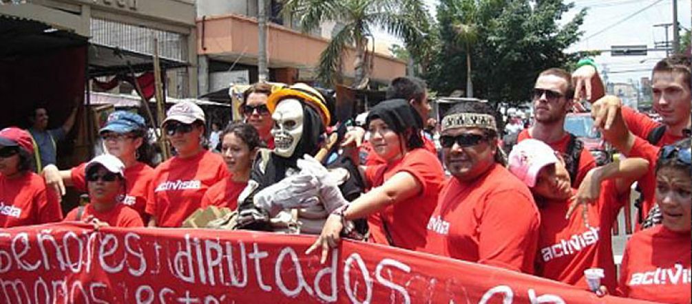 Demonstration gegen den Bergbau in El Salvador