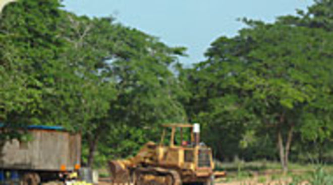 Die Bulldozer stehen schon bereit