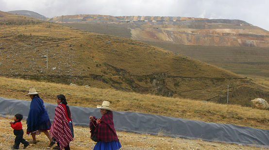 Peruanische Bauern im Hochland