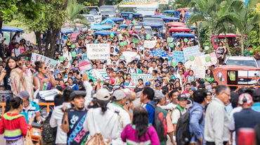 Demonstration gegen Landraub in Pucallpa