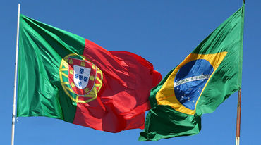 Portugiesischer und Brasilianischer Fahne