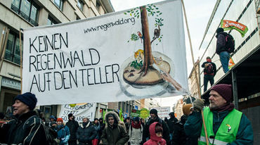 Transparent "Keinen Regenwald auf den Teller"