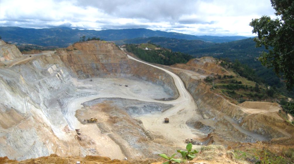 Tagebau einer Goldmine in Guatemala