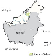 Hier leben die Penan auf Borneo