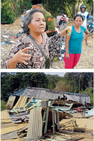 Bilder von verzweifelten Menschen in Sungai Beruang, die alles verloren haben. Bilder von verzweifelten Menschen in Sungai Beruang, die alles<br />verloren haben.